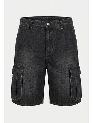 Bermuda Hombre Cargo Negro