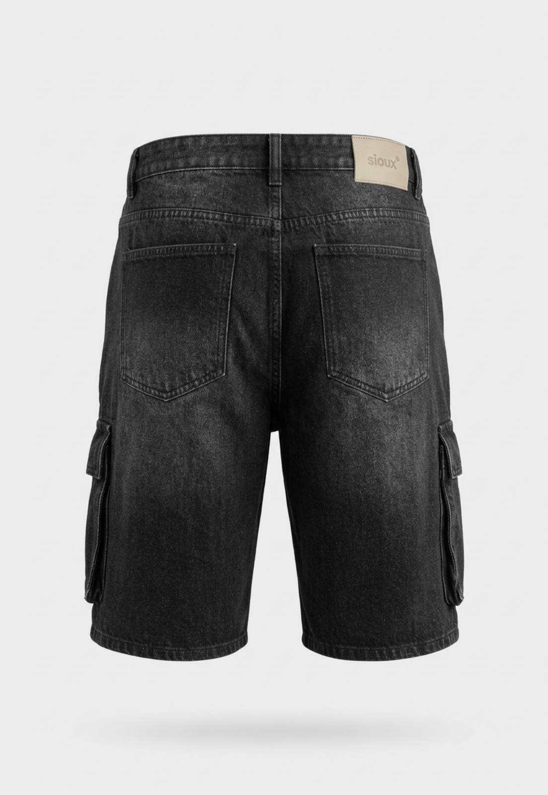 Bermuda Hombre Cargo Negro 2