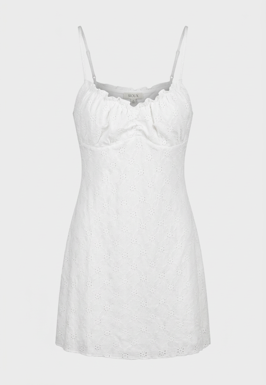 Vestido Mujer Fantasía Bordado Crudo 1