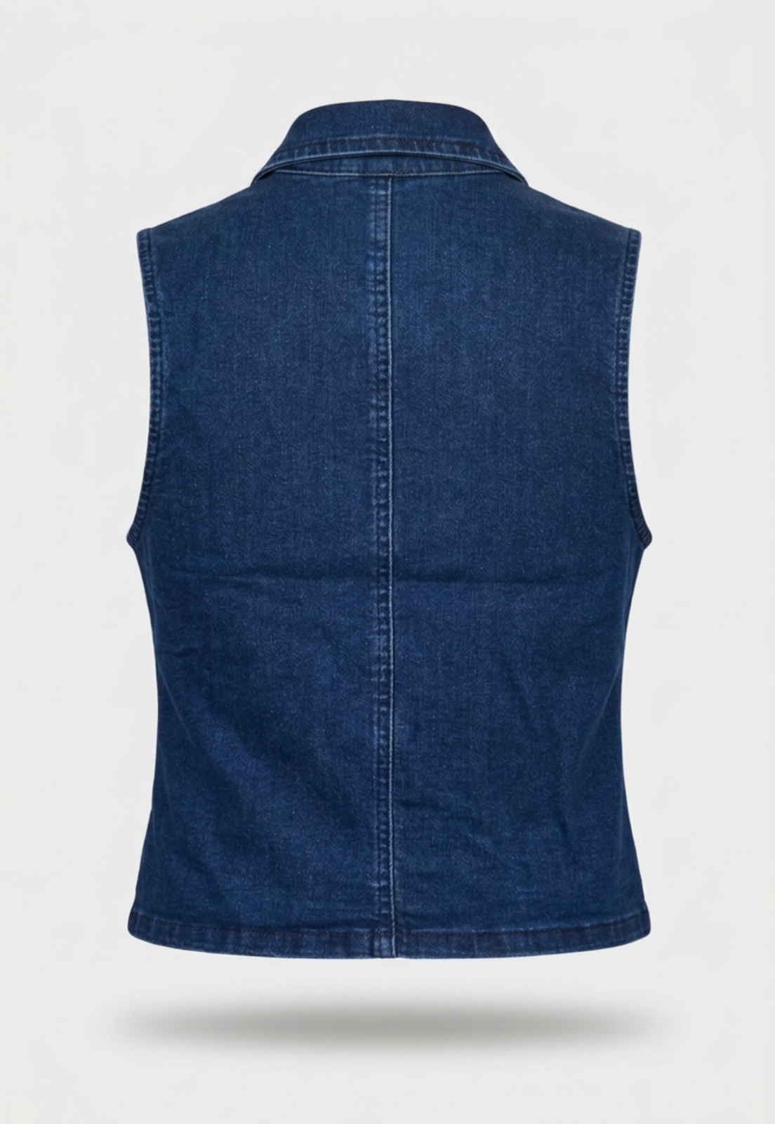 Blusa Mujer Denim Cierre Azul 2