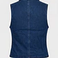 Blusa Mujer Denim Cierre Azul - Miniatura 2