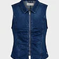 Blusa Mujer Denim Cierre Azul - Miniatura 1