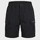 Bermuda Hombre Cargo Outdoor Negro Training - Miniatura 1