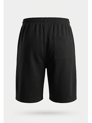 Bermuda Hombre Wide Leg Franela Negro