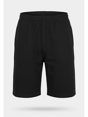 Bermuda Hombre Wide Leg Franela Negro