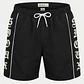 Traje De Baño Hombre Print Costado Piping Negro - Miniatura 1