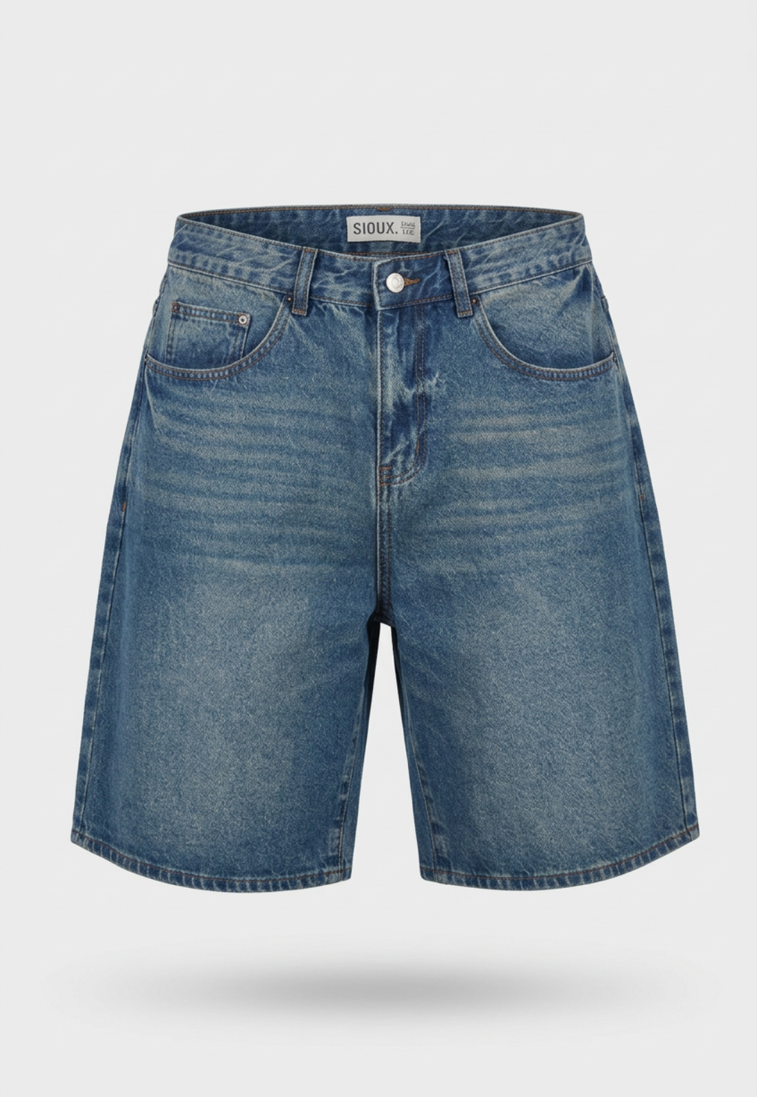 Bermuda Hombre Baggy Oxidado Celeste 1