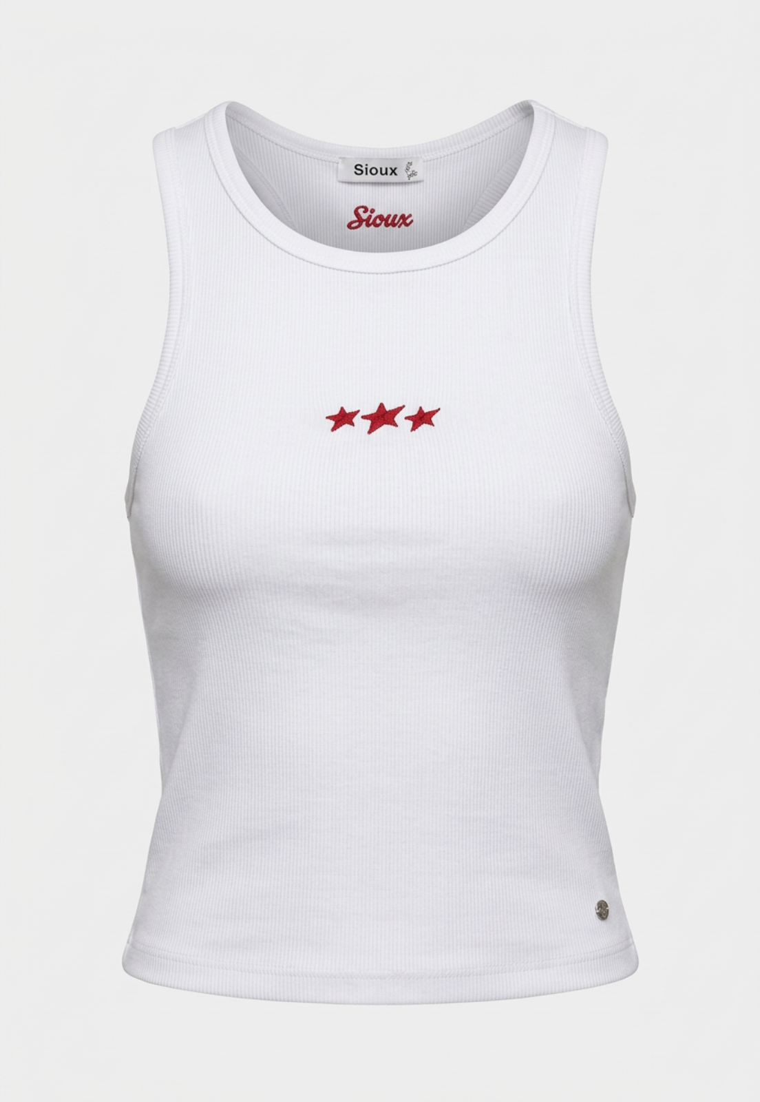 Peto Mujer Bordado Stars Blanco 1