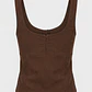 Peto Mujer Tipo Corset Broches Café - Miniatura 2