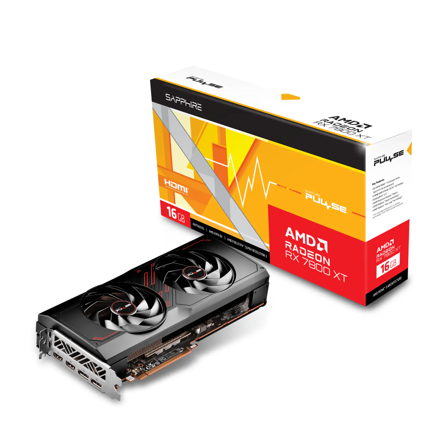 Tarjeta de video gráfica Sapphire PULSE AMD Radeon RX 7800 XT 16GB 1