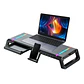 Soporte Base Organizador RGB para Monitor, notebook, incluye 4 puertos USB 3.0 - Miniatura 3