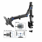 Soporte Monitor Brazo articulado, anclaje escritorio, 13