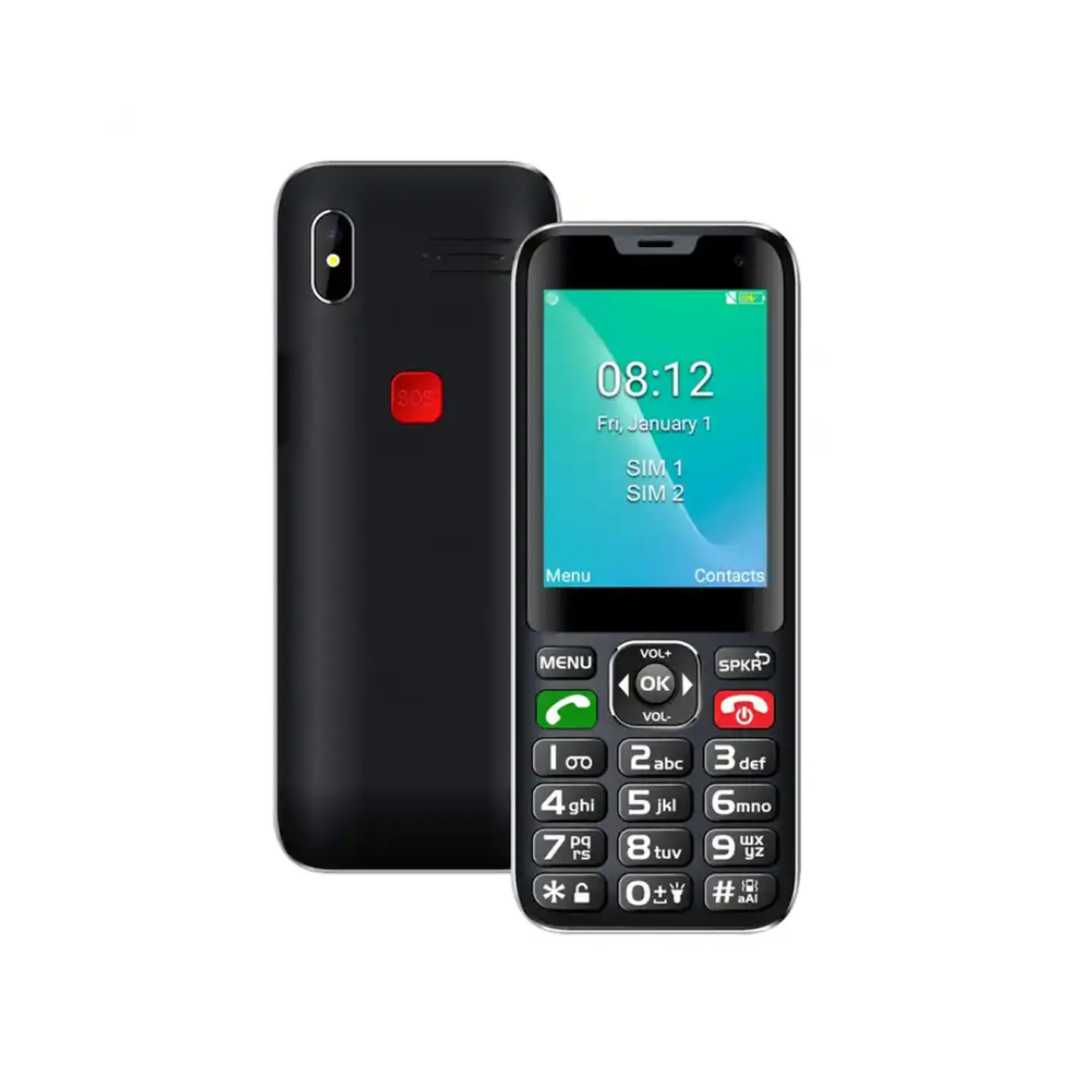 Teléfono celular Senior Adulto Mayor 4G, Dual SIM, pantalla 2.8