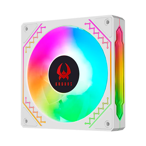 Ventilador de Gabinete Kronos Ventus White, ARGB, 120mm, 1 Unidad, conexión 6 pi