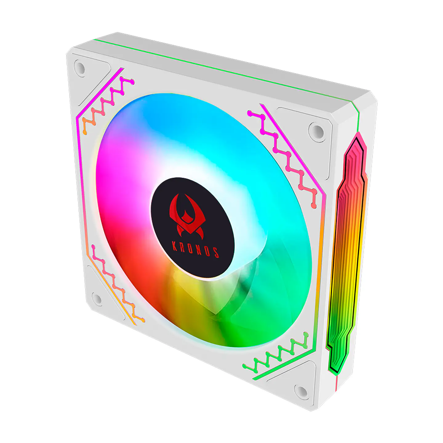 Ventilador de Gabinete Kronos Ventus White, ARGB, 120mm, 1 Unidad, conexión 6 pi 2