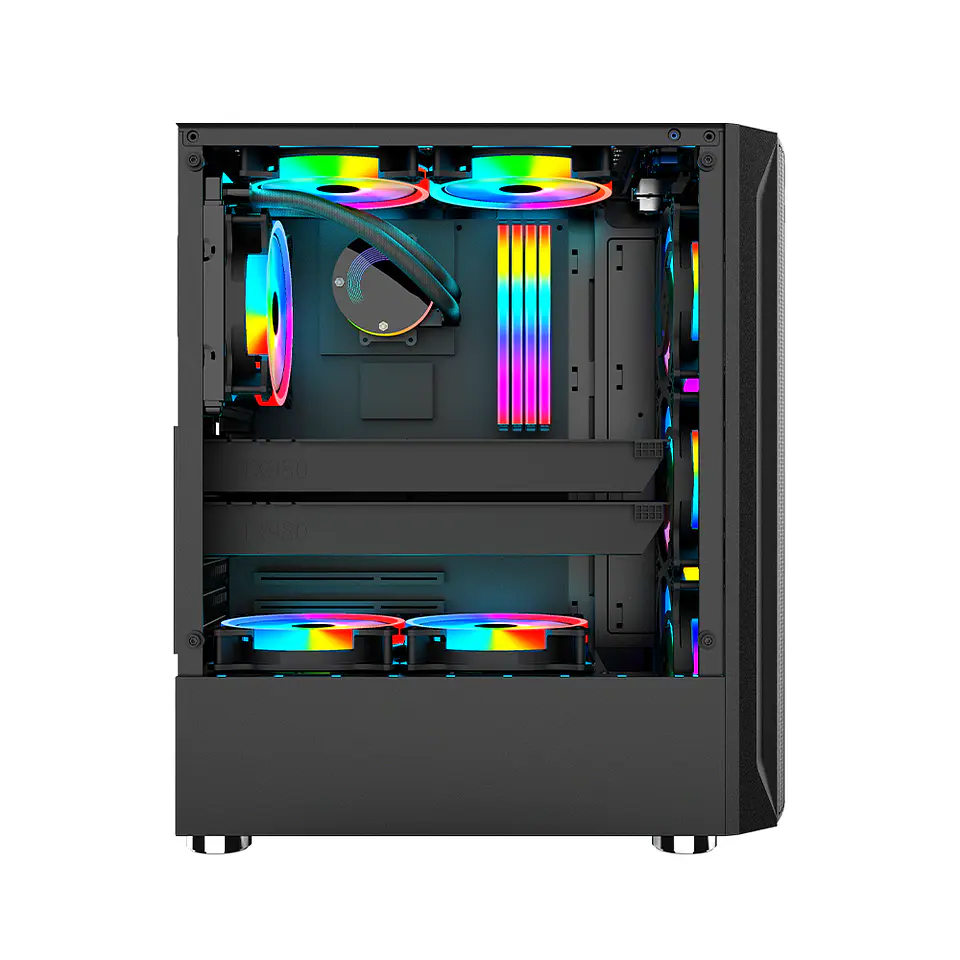 Gabinete Kronos Ice Drilling, ATX, Vidrio Templado, USB 3.0, 4 ventiladores RGB 3