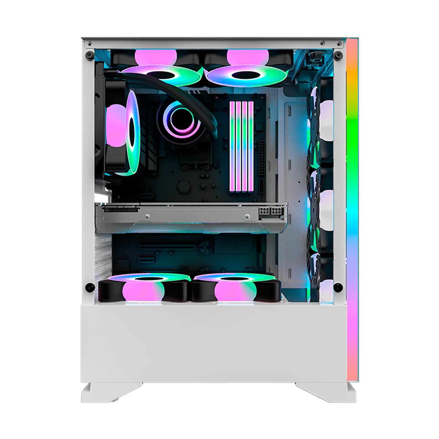 Gabinete Kronos Armor White, ATX, Vidrio Templado, USB 3.0 5