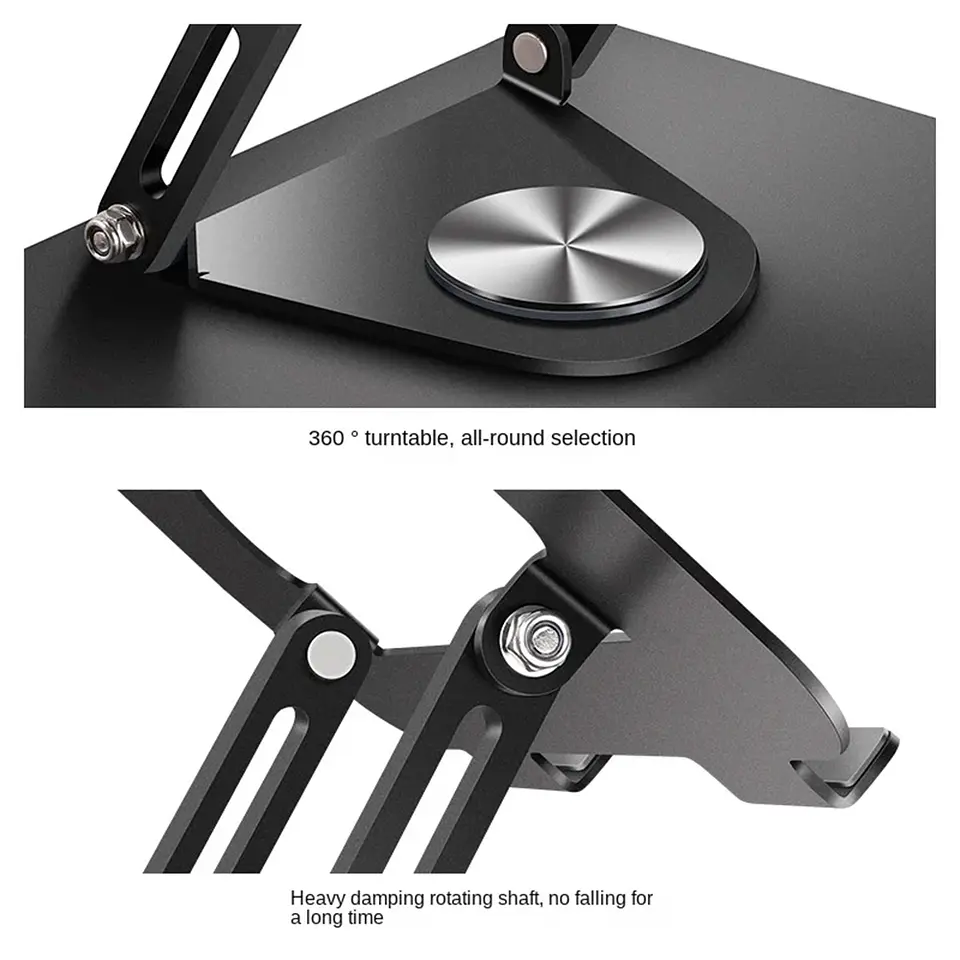 Soporte Base Acero Para Notebook Macbook Ipad Giro 360 Vanto 4