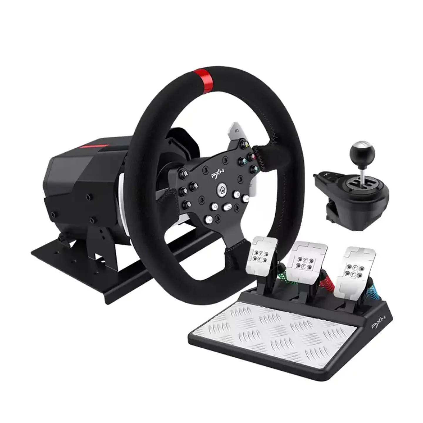 Volante Racing Universal PXN-V10, con Pedales, Incluye Shifter, Force Feedback 1