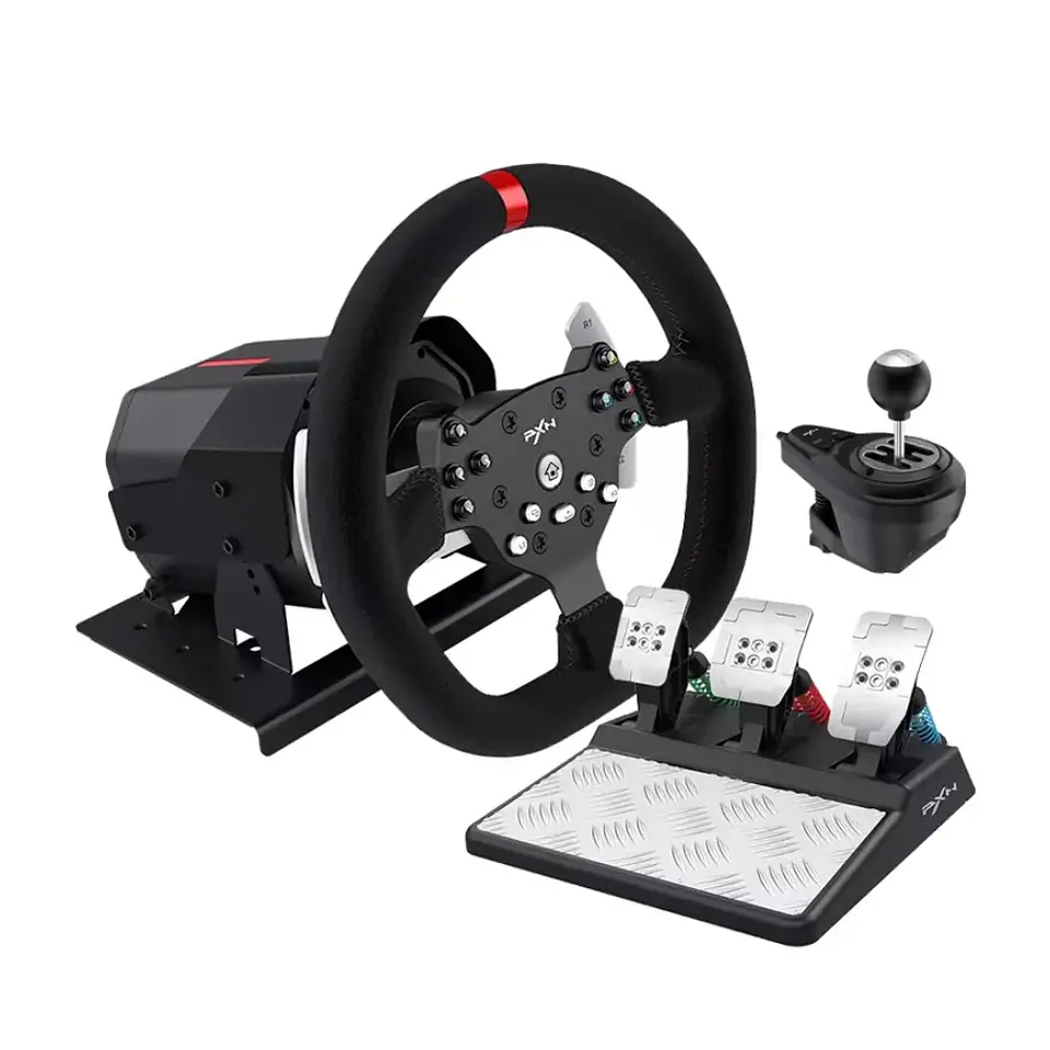 Volante Racing Universal PXN-V10, con Pedales, Incluye Shifter, Force Feedback 1