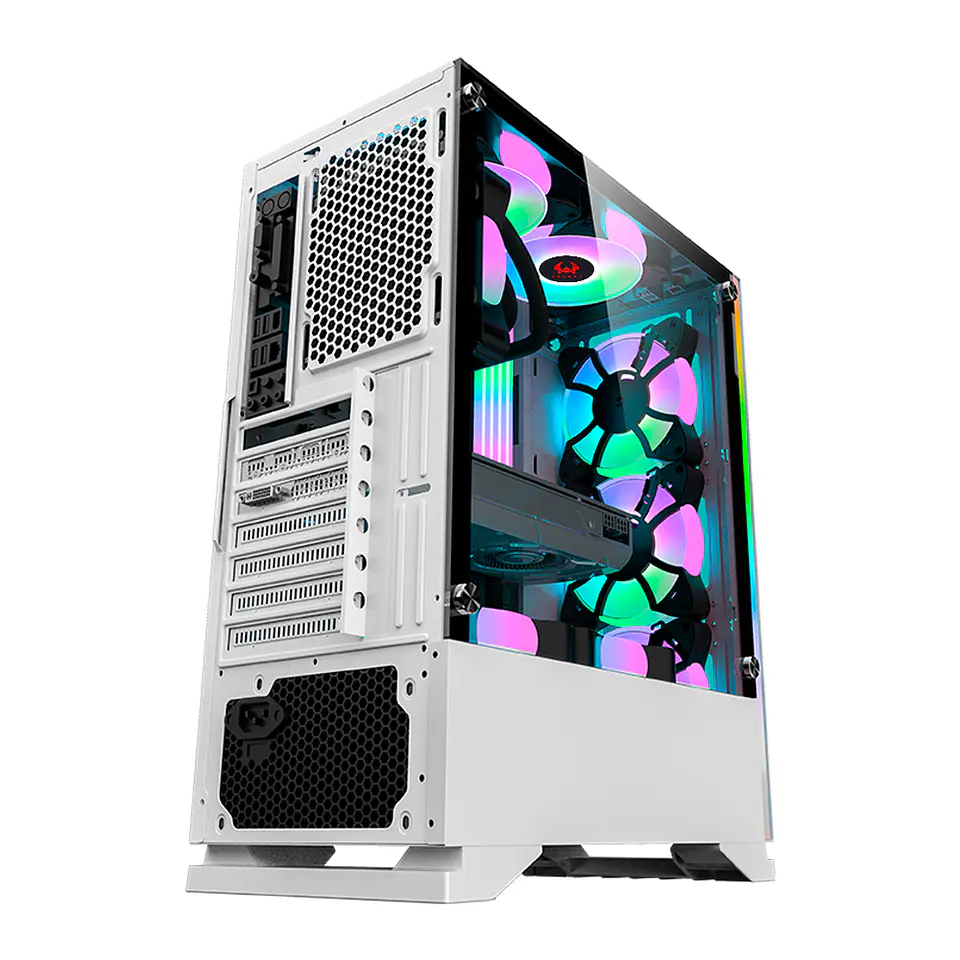 Gabinete Kronos Armor White, ATX, Vidrio Templado, USB 3.0 6