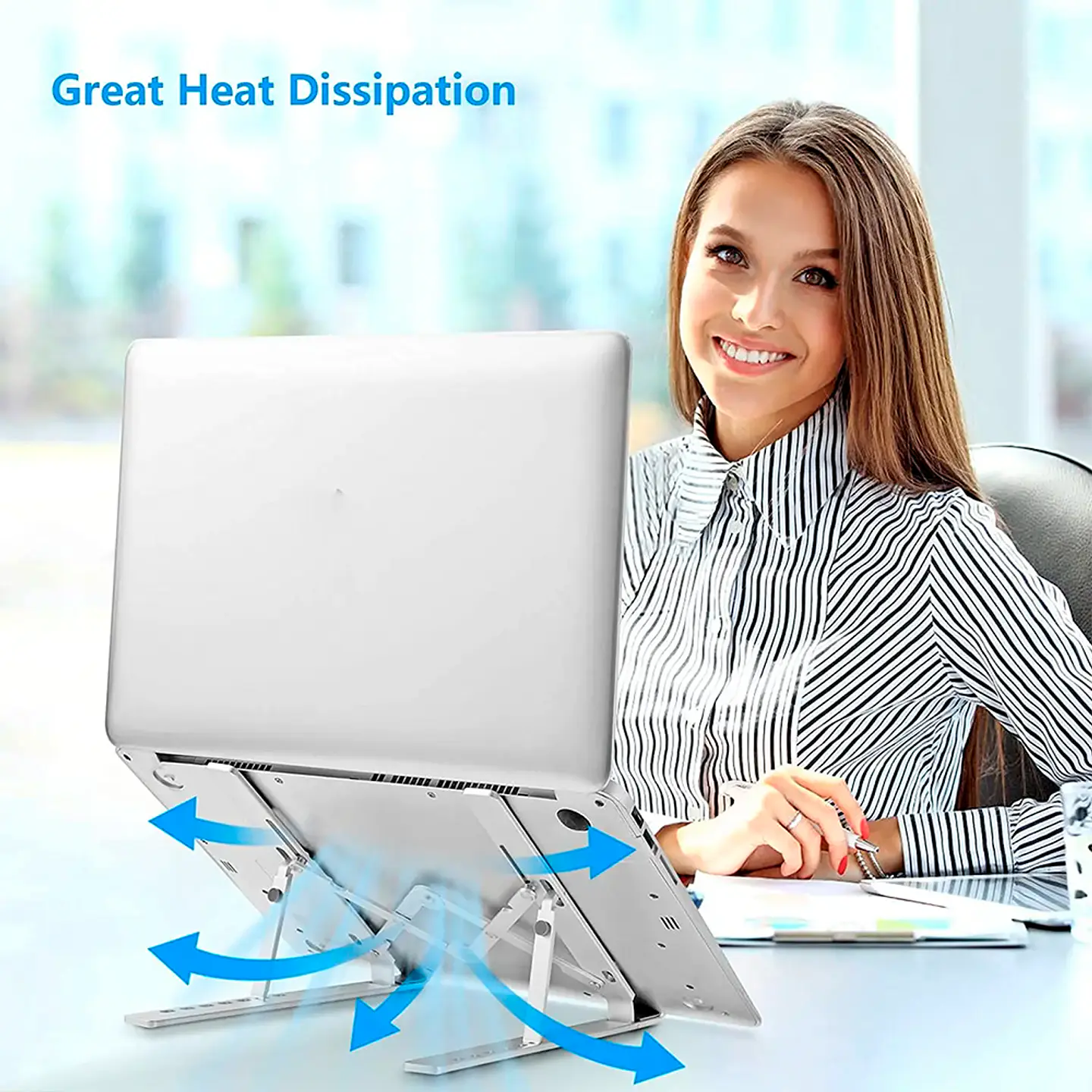 Soporte Base Alzador Acero De Macbook Air Notebook Vanto X10 4