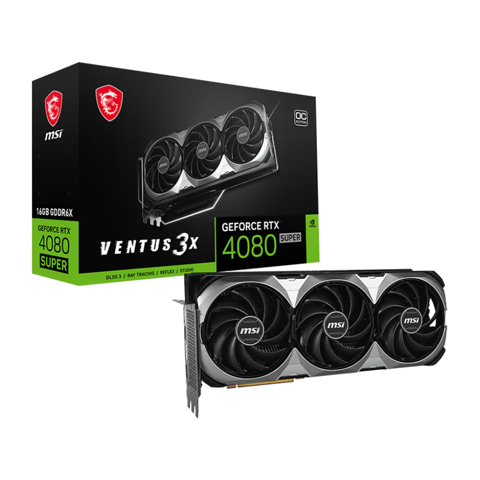 Tarjeta de video gráfica MSI GeForce RTX 4080 SUPER 16G VENTUS 3X OC 1