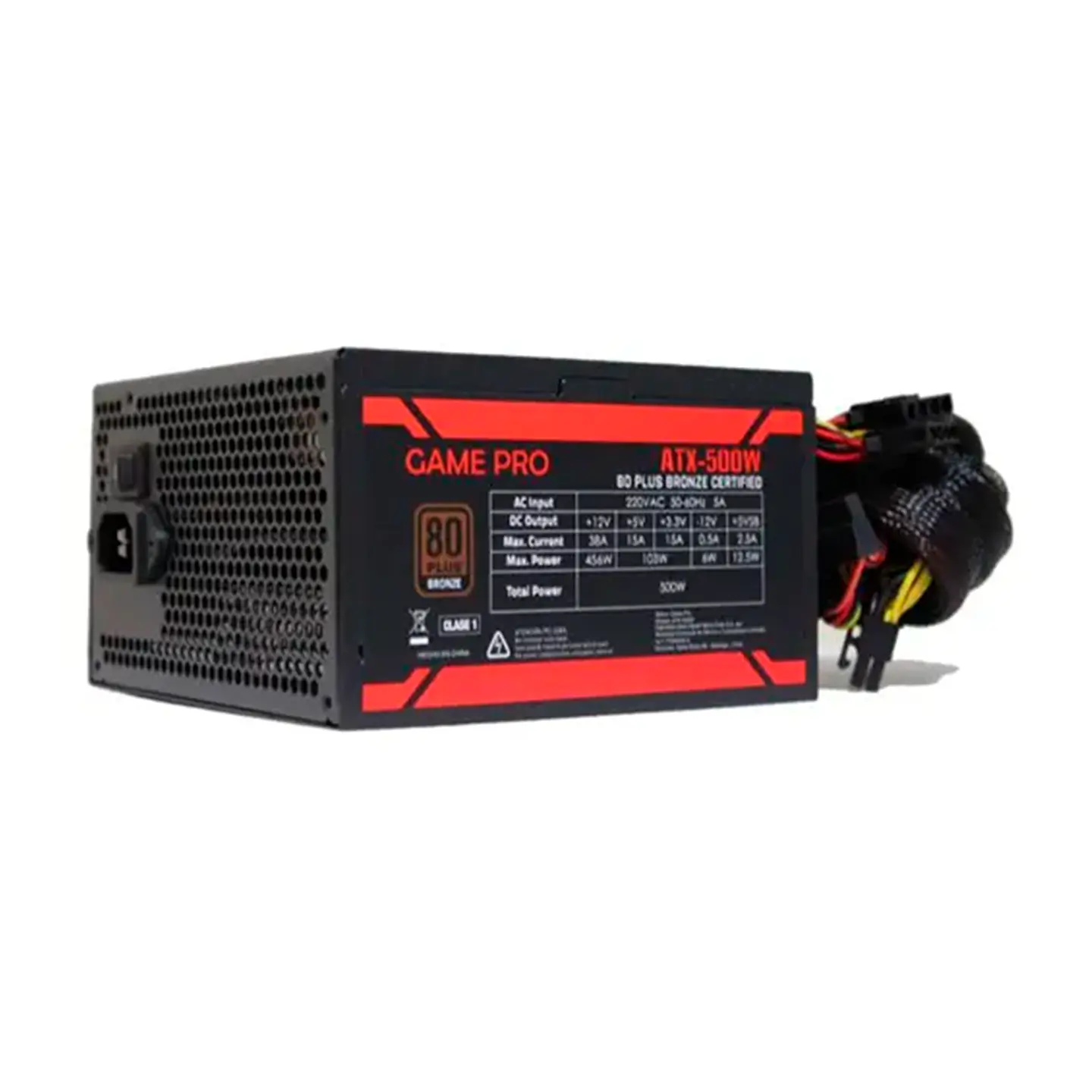 Fuente de Poder Game Pro 500W, Certificada 80+ Bronze, ATX 2