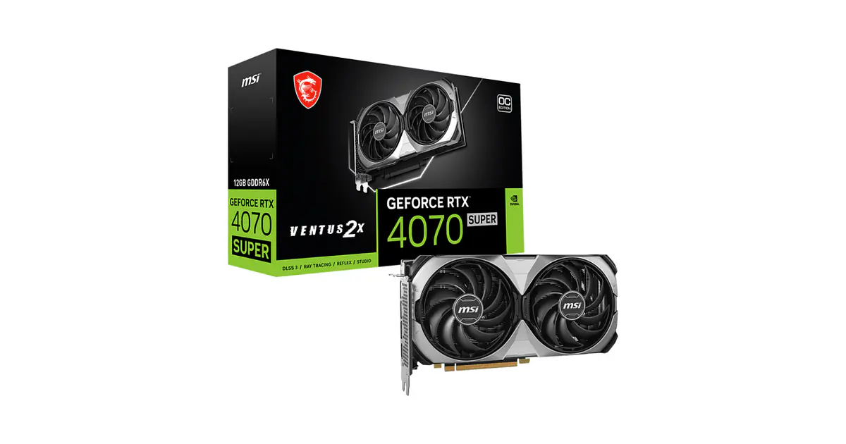 Tarjeta de video gráfica MSI GeForce RTX 4070 SUPER 12G V