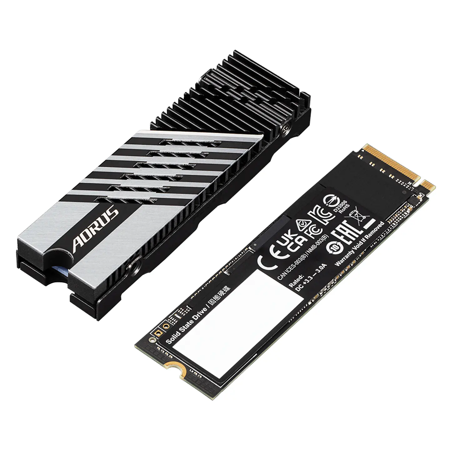Disco Sólido SSD AORUS Gen4 7300 1 TB (NVMe M.2, hasta 7300MB/s, con Disipador) 3