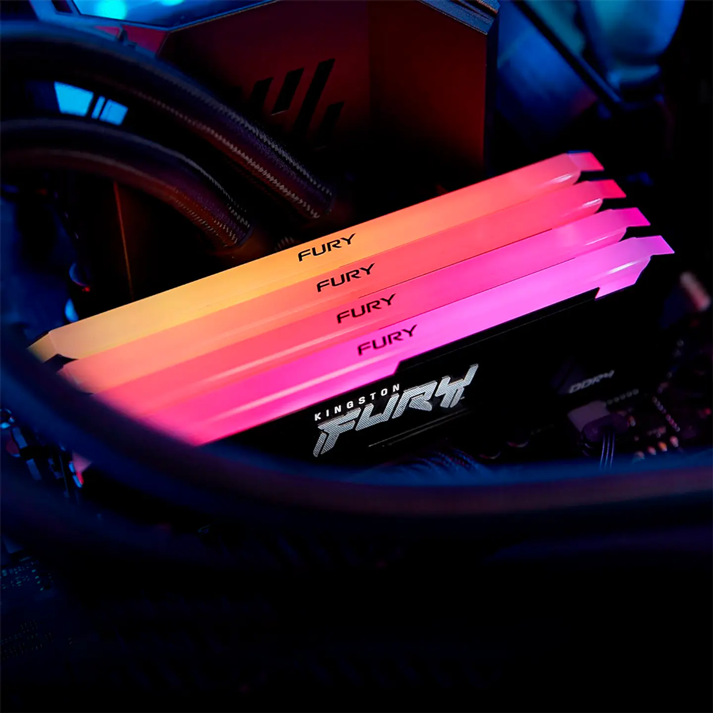 Memoria RAM Kingston Fury Beast 16GB DDR4 3200MHz CL16 RGB DIMM BK 3