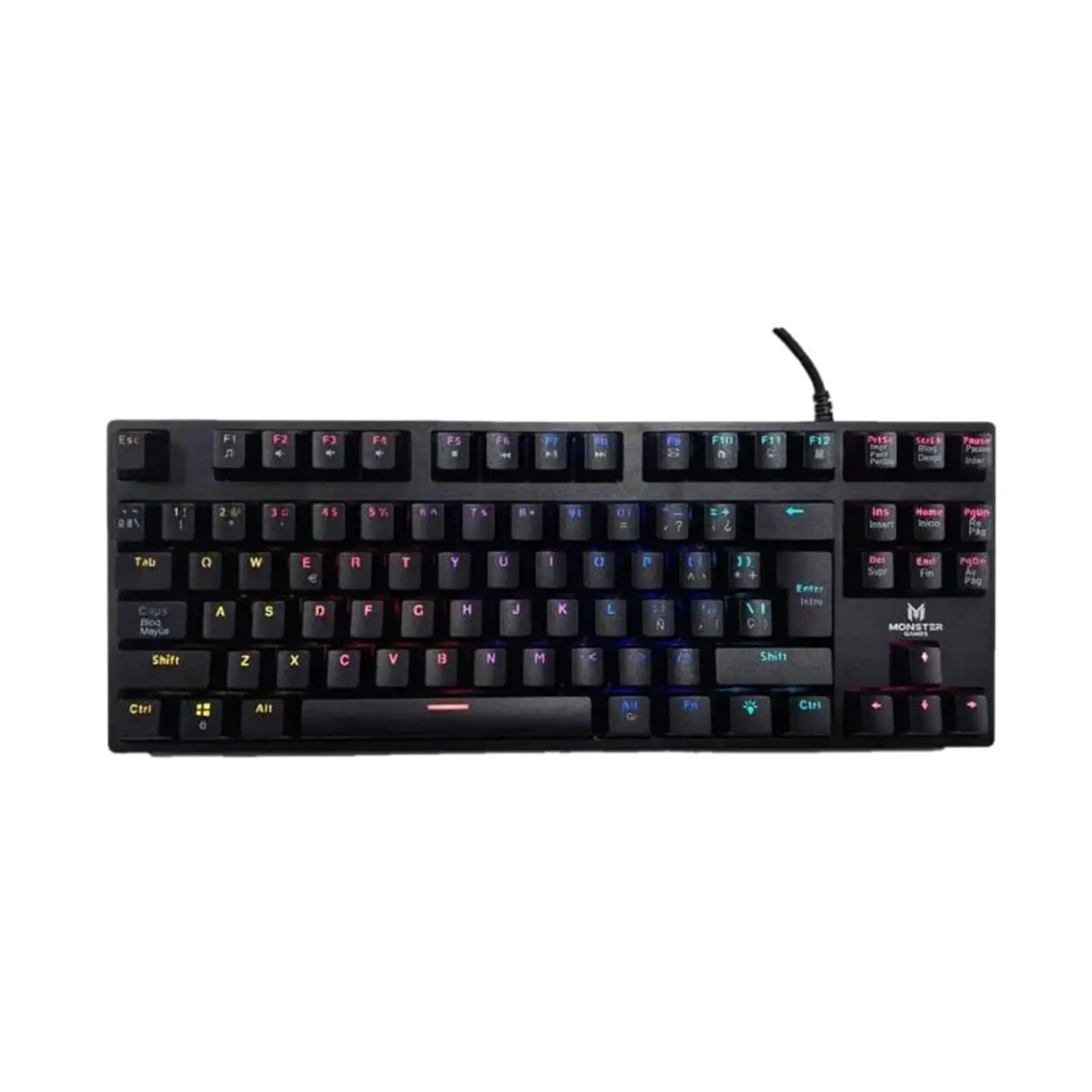 Teclado Gamer Mecánico Monster Punisher, Switch Blue, 60%, RGB 2