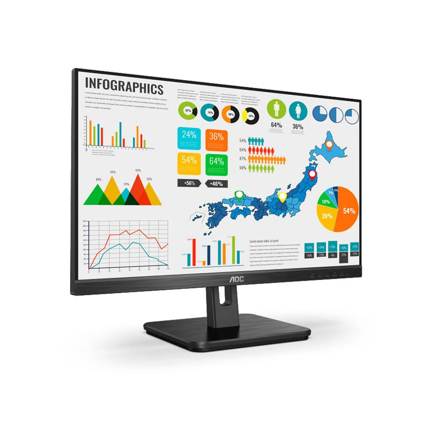 Monitor AOC 27E2H, 27'', IPS, Full HD, 1920x1080, HDMI, VGA 2