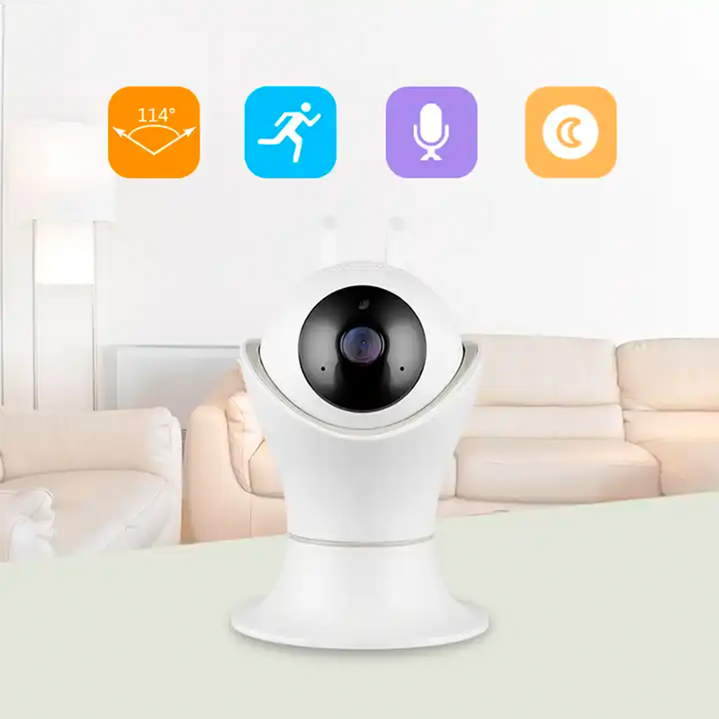 Cámara IP 360º, niñeras y mascotas, audio y visión nocturna 5