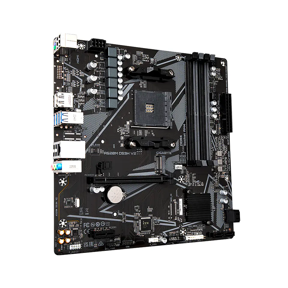 Placa Madre Gigabyte A520M DS3H V2, AM4, DDR4, M.2, MicroATX 3