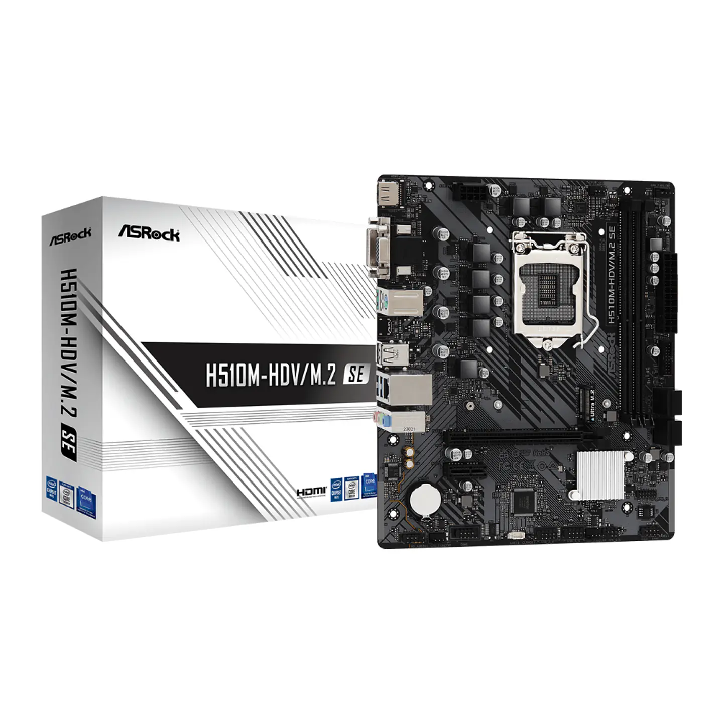 Placa Madre ASRock H510M-HDV/M.2 SE, LGA1200, DDR4, Intel 10º y 11º generación 1