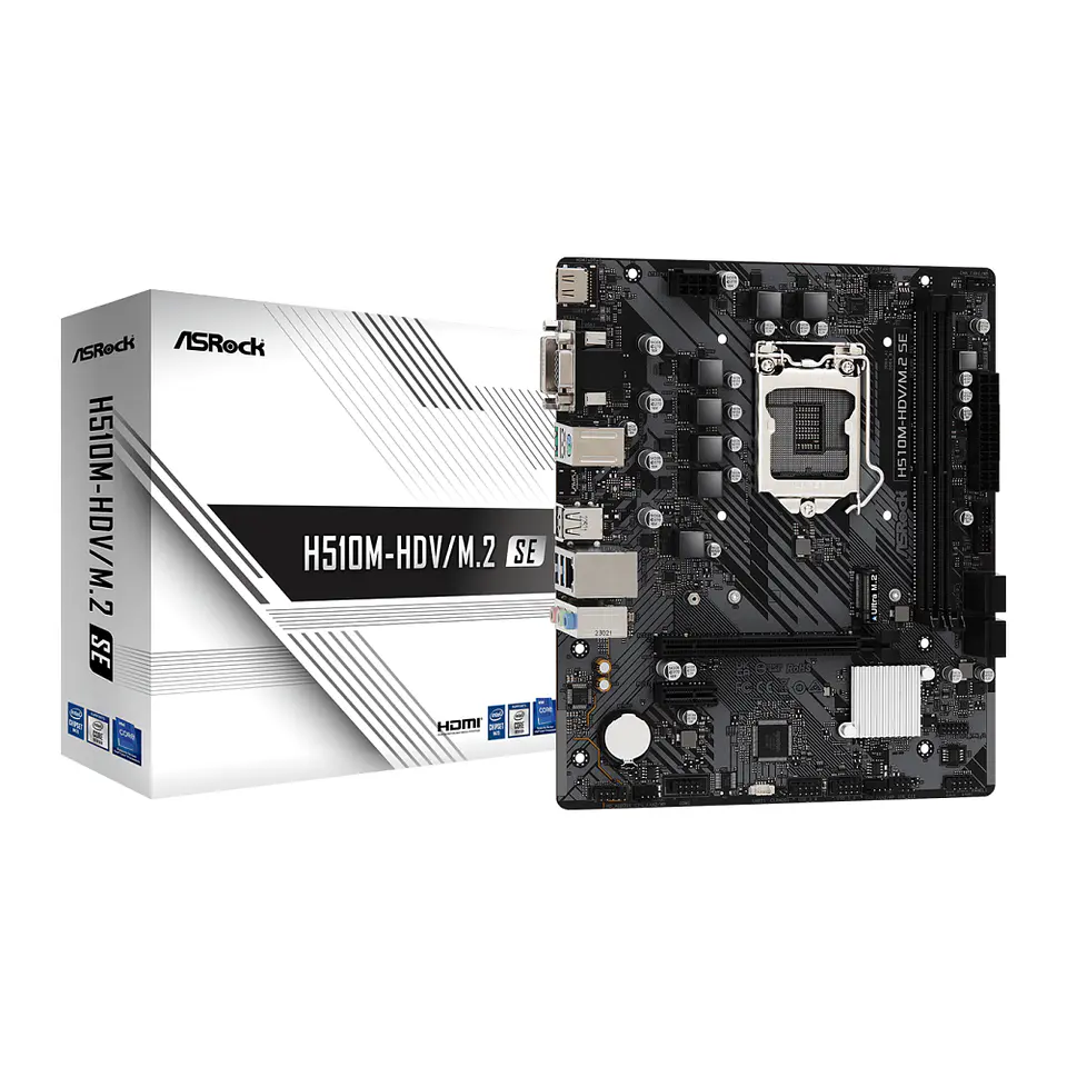 Placa Madre ASRock H510M-HDV/M.2 SE, LGA1200, DDR4, Intel 10º y 11º generación 1