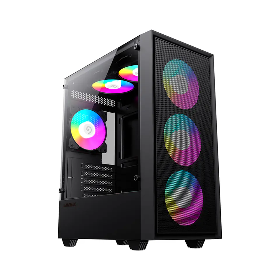 Gabinete Gamemax Storm Black mATX, Vidrio Lateral, 1 cooler 2