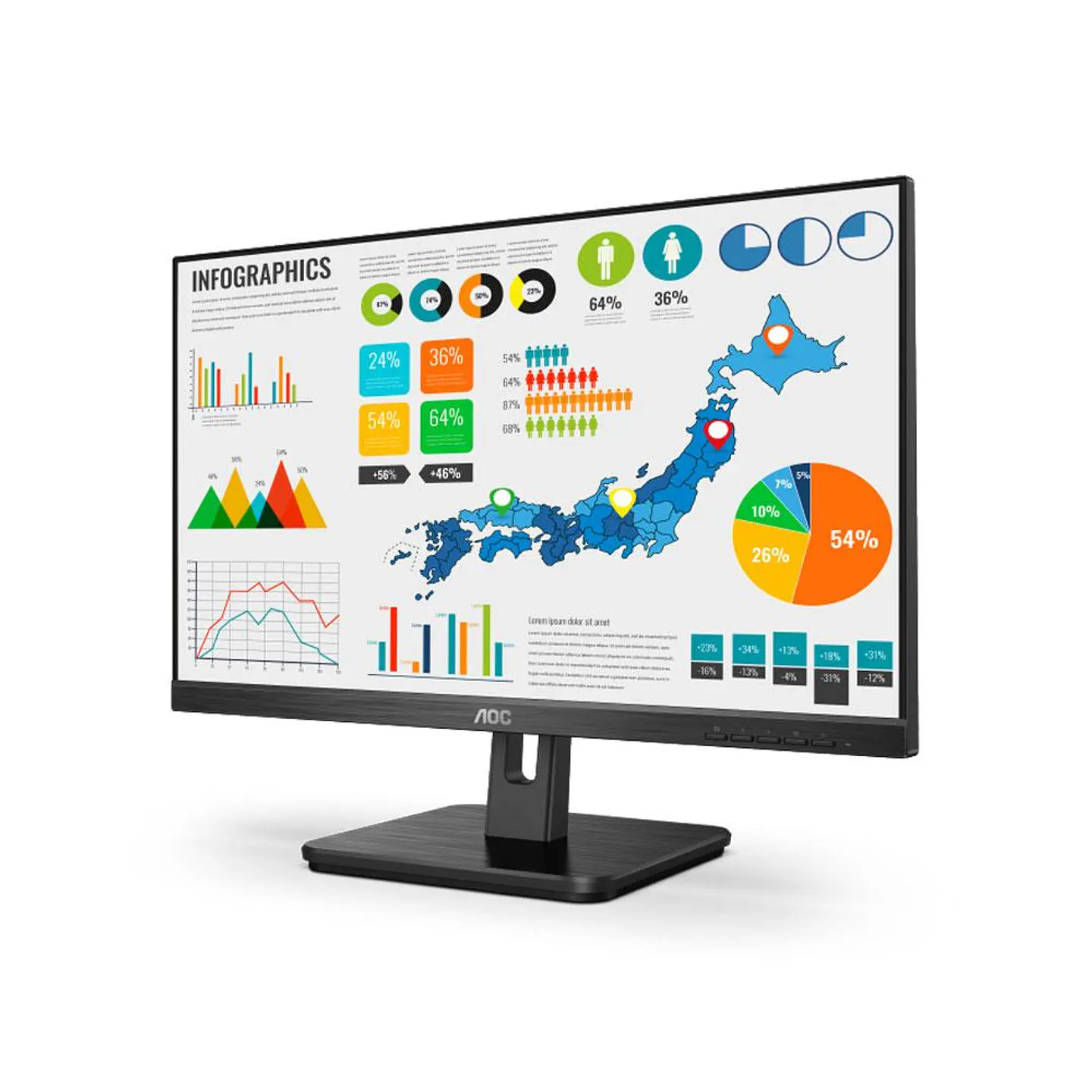 Monitor AOC 27E2H, 27'', IPS, Full HD, 1920x1080, HDMI, VGA 3