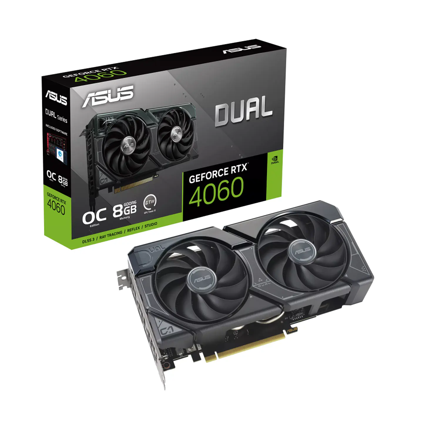 Tarjeta de Video ASUS Dual GeForce RTX 4060 OC Edition de 8GB GDDR6 1