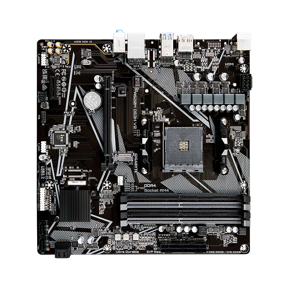 Placa Madre Gigabyte A520M DS3H V2, AM4, DDR4, M.2, MicroATX 4