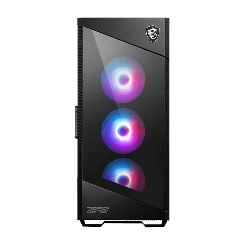 Gabinete Gamer MSI MPG VELOX 100R, Mid Tower, Vidrio Templado, ATX, m-ATX, USB-C, Negro 3