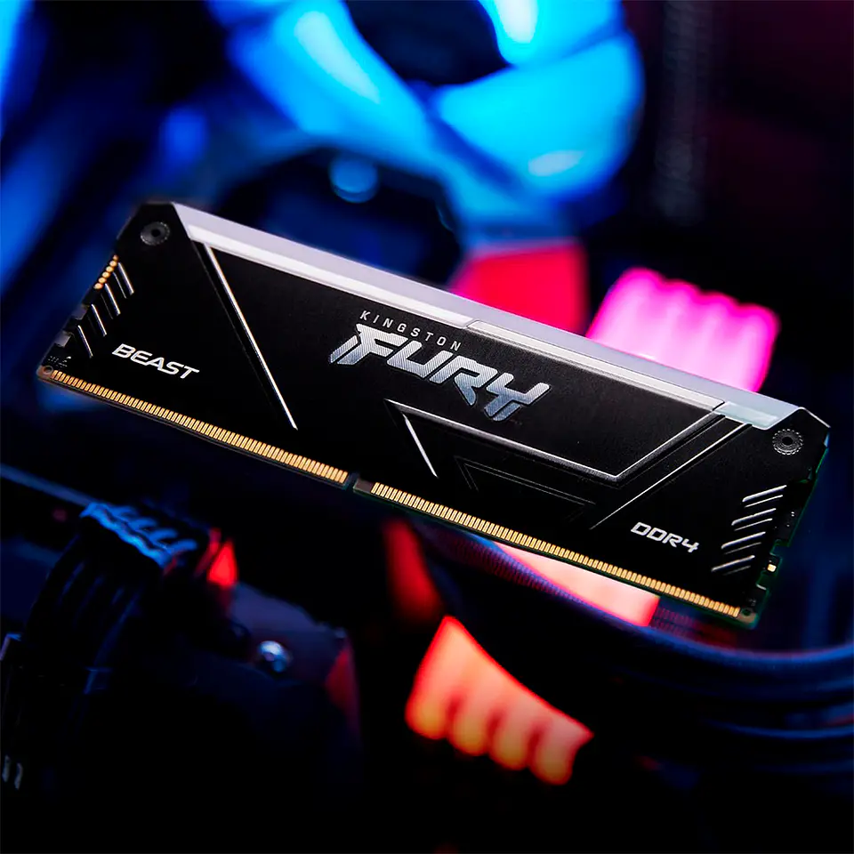 Memoria RAM Kingston Fury Beast 16GB DDR4 3200MHz CL16 RGB DIMM BK 6