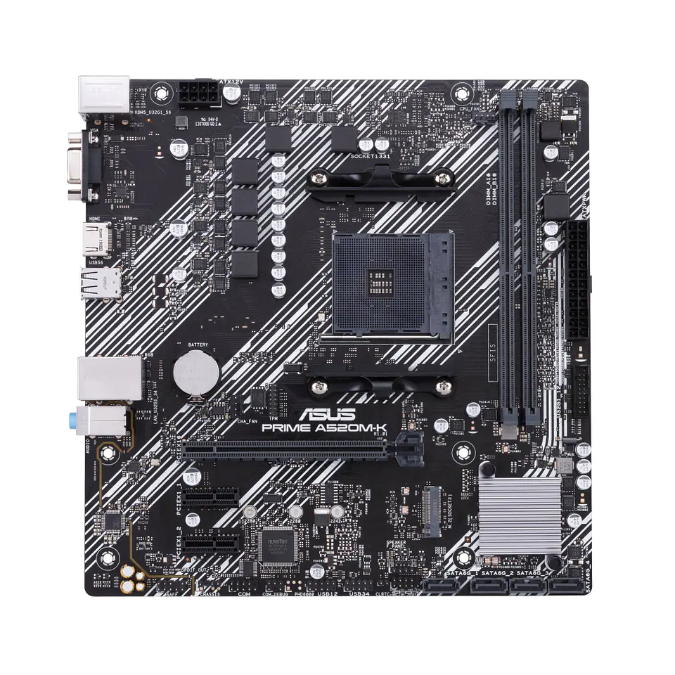 Placa Madre ASUS PRIME A520M-K (AM4, 2133/4600MHz, M.2, MicroATX) 2