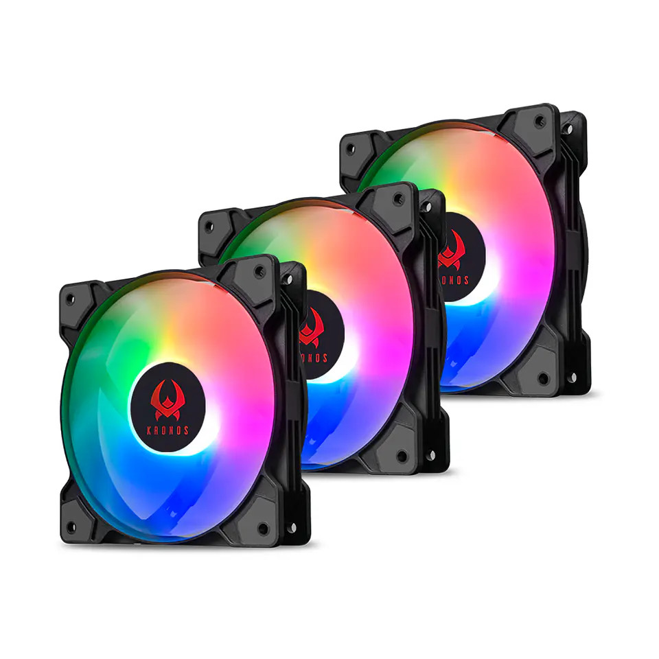 Kit 3 Ventiladores Cooler Kronos Boreal ARGB, 120mm, Molex 1