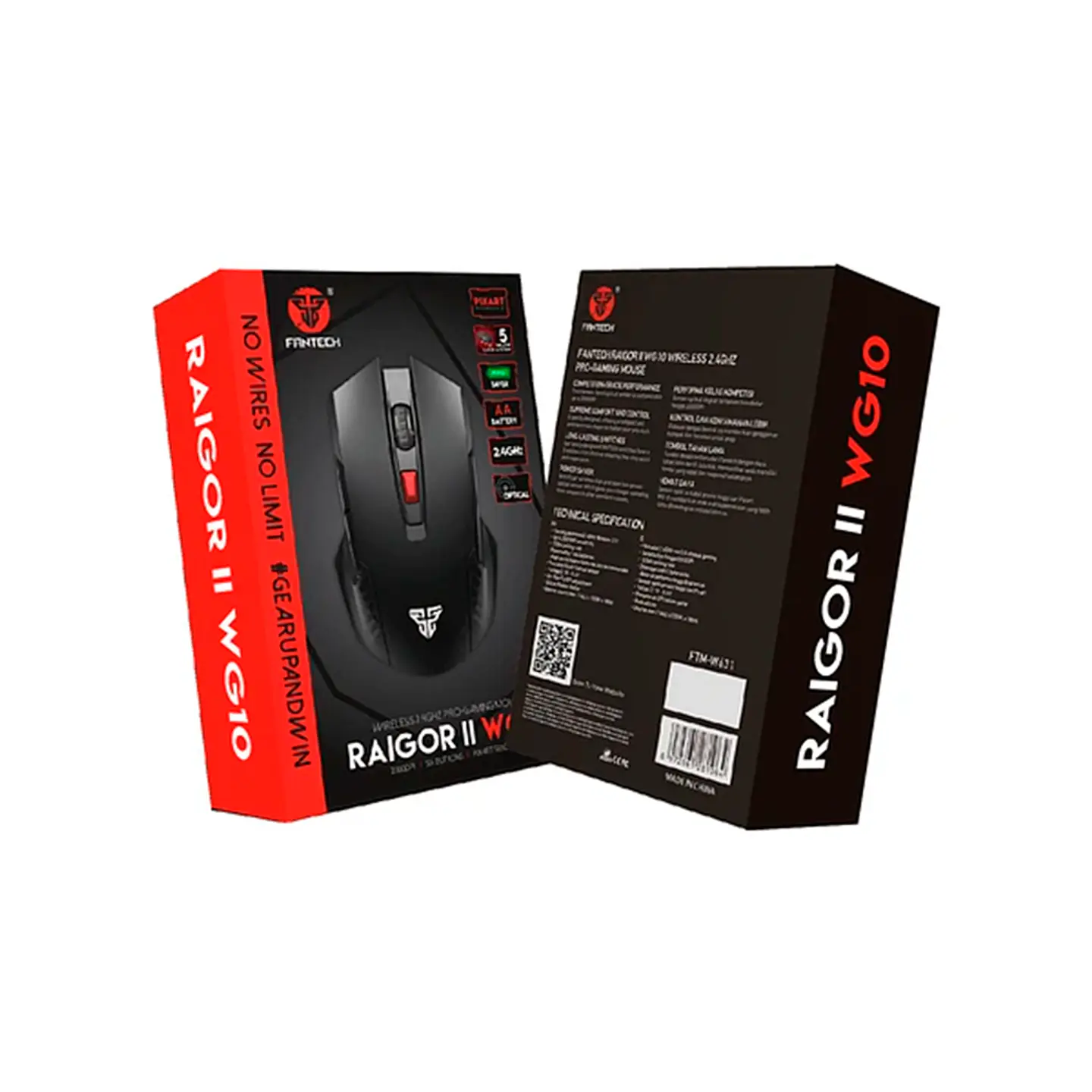 Mouse Gamer Inalámbrico Fantech RAIGOR II WG10 Red Edition 3