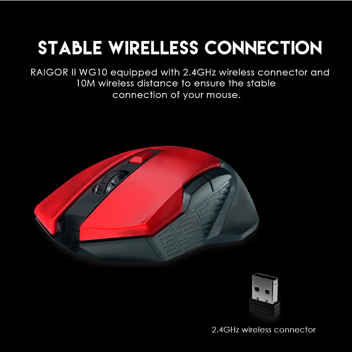 Mouse Gamer Inalámbrico Fantech RAIGOR II WG10 Red Edition 4