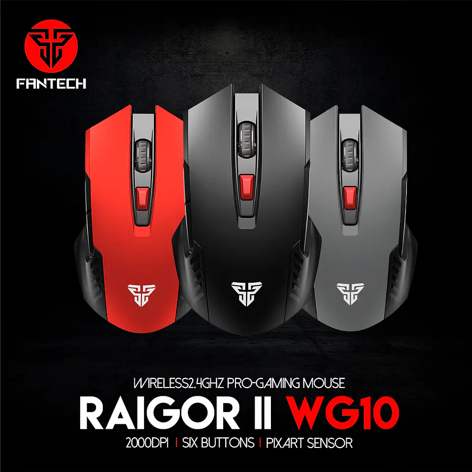 Mouse Gamer Inalámbrico Fantech RAIGOR II WG10 Red Edition 5