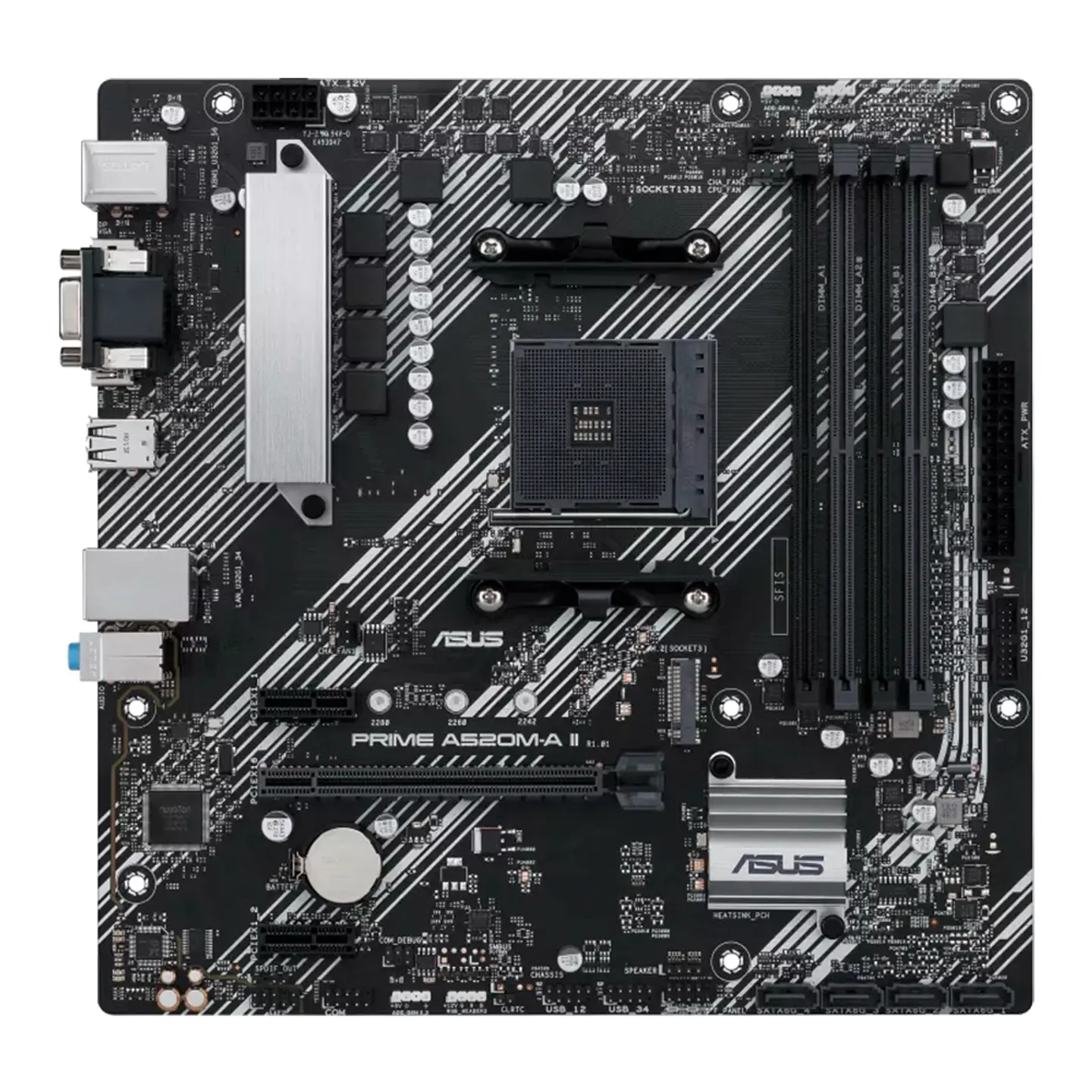 Placa Madre Asus Prime A520M-A II/CSM (AM4, DDR4 2133/4800MHz, M.2, microATX) 2