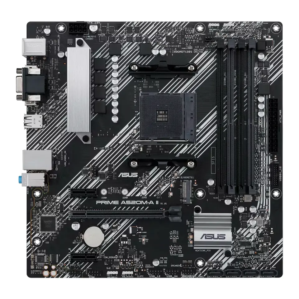 Placa Madre Asus Prime A520M-A II/CSM (AM4, DDR4 2133/4800MHz, M.2, microATX) 2